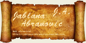 Jablana Abramović vizit kartica